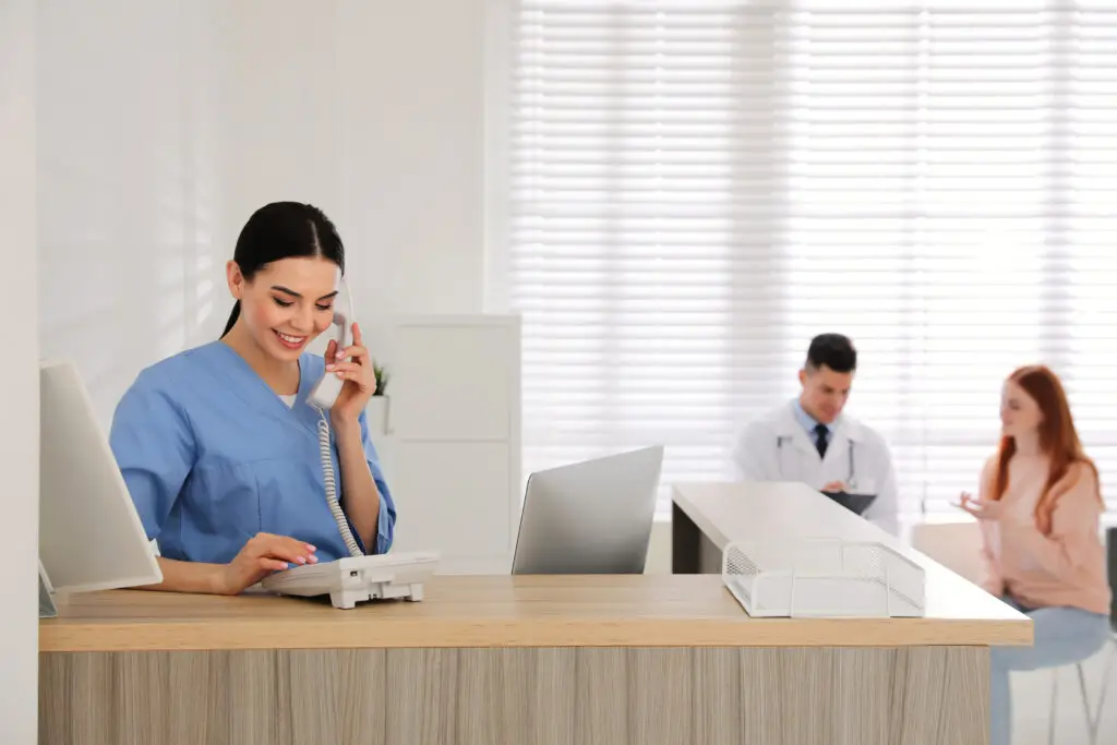 A medical receptionist
