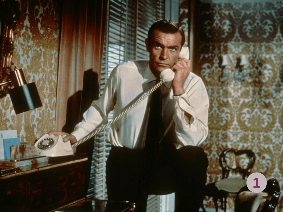 Sean Connery on the phone
