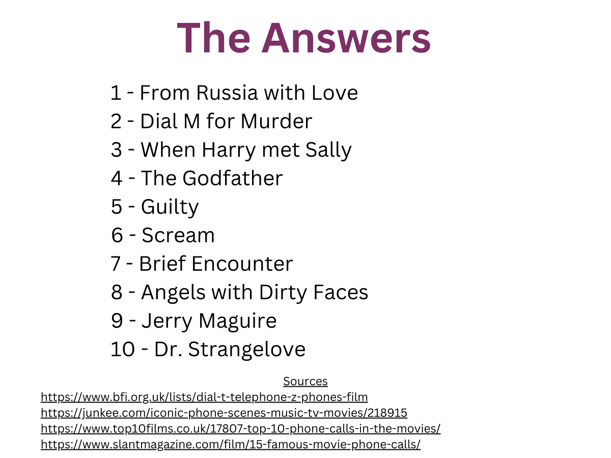 Quiz answers